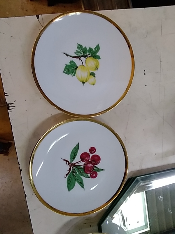 LOT DE 6 ASSIETTE DÉCO FRUITS SCHIRNDING DIAMÈTRE 17CM