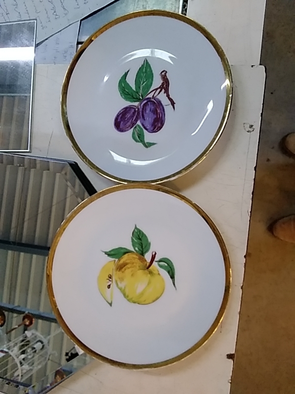 LOT DE 6 ASSIETTE DÉCO FRUITS SCHIRNDING DIAMÈTRE 17CM