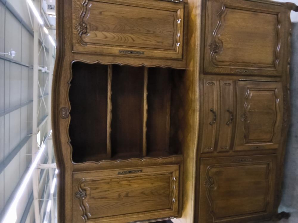 VAISSELIER 2 CORPS CHÊNE 5 PORTES 2 TIROIRS