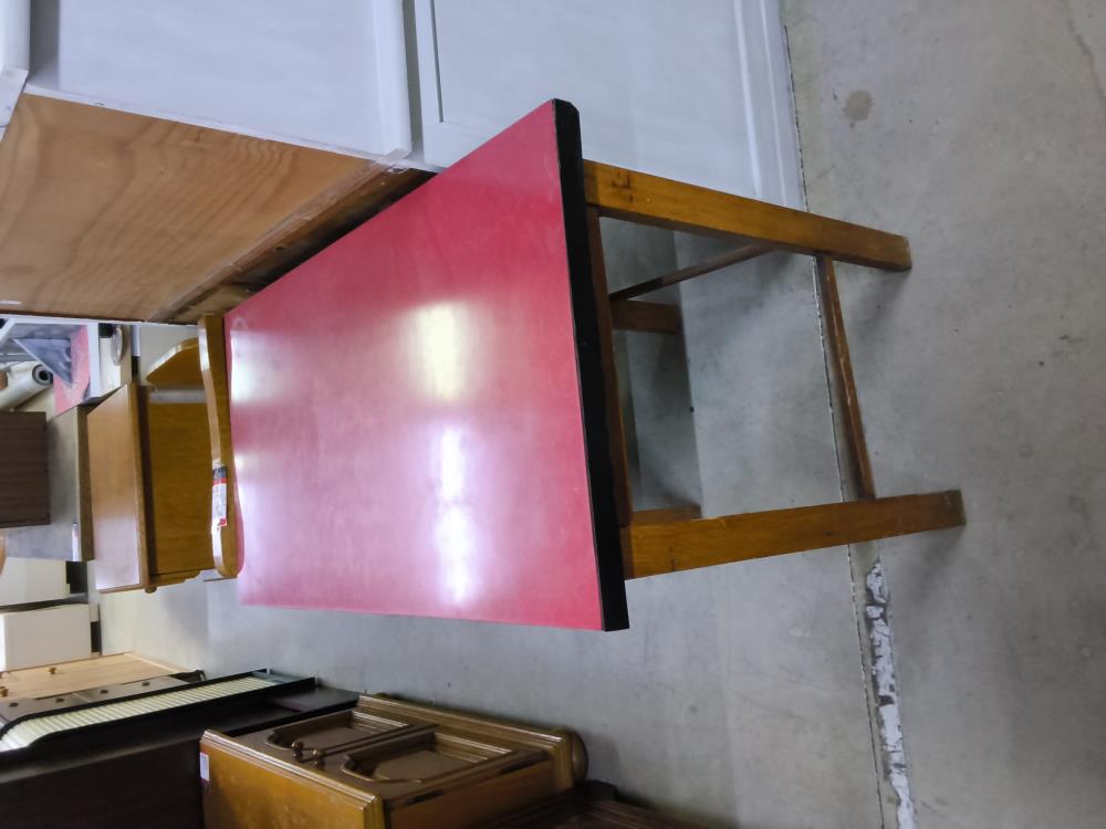 PETIT BUREAU FORMICA ROUGE 1 PORTE A VOLET