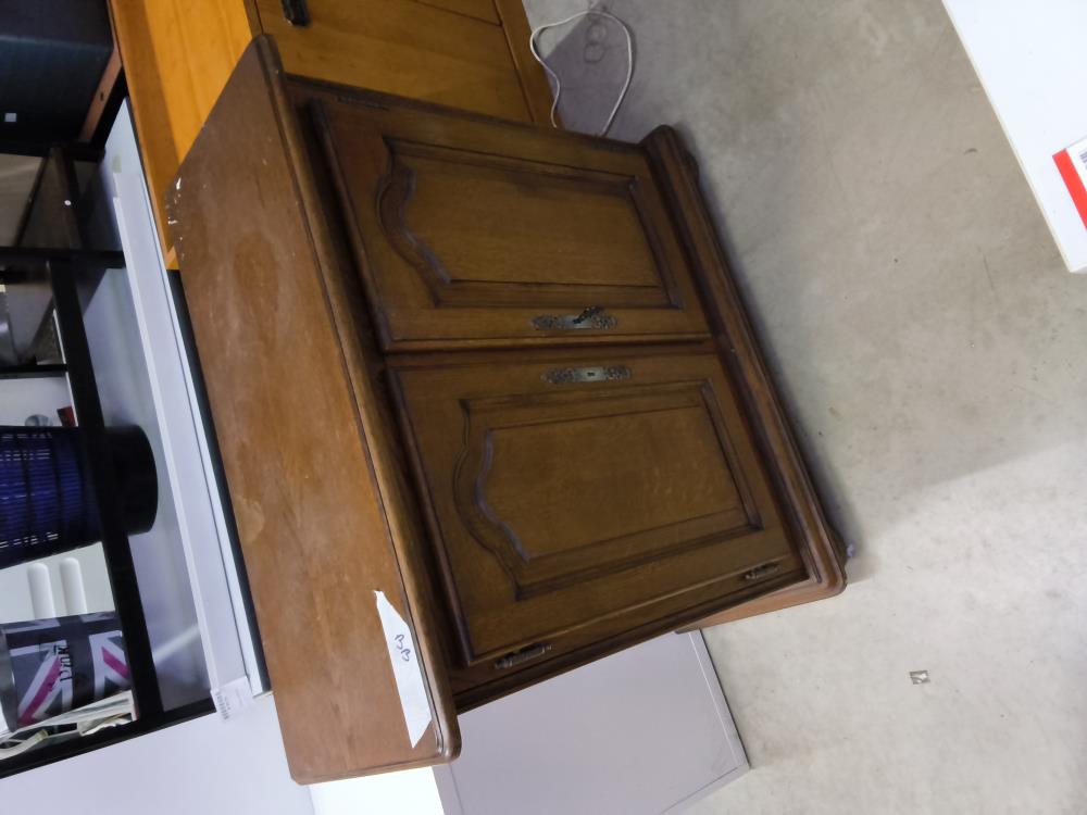 MEUBLE BUREAU CHÊNE 2 PORTES ET 1 TIROIR INTÉRIEUR