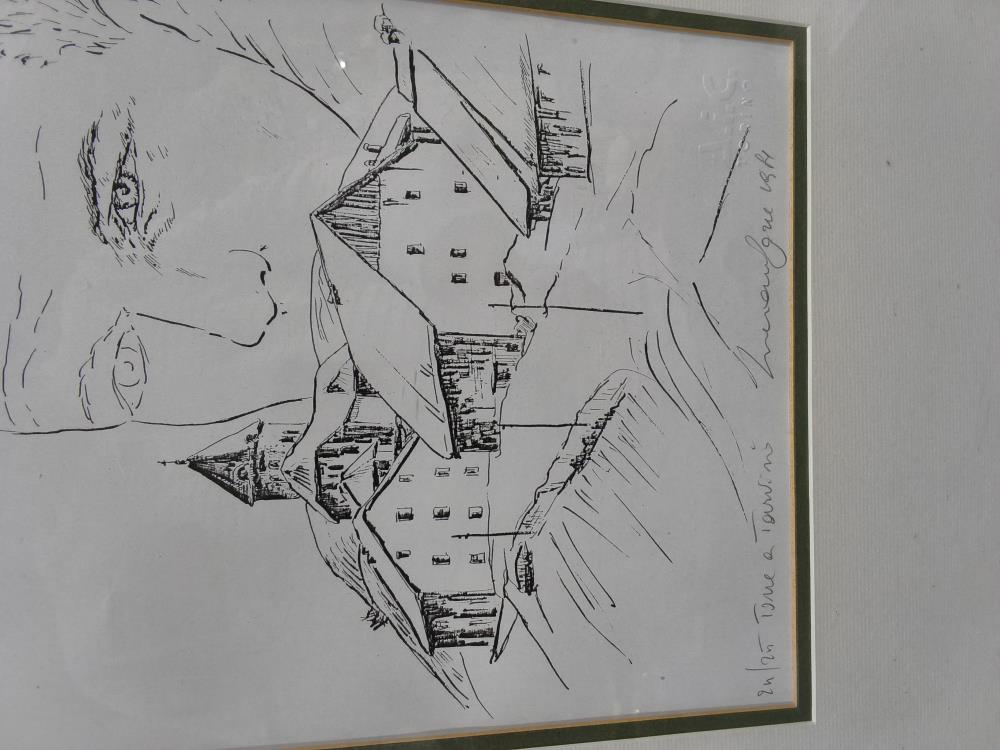 GRAVURE SIGNÉE NUMÉROTÉE. VILLAGE VISAGE