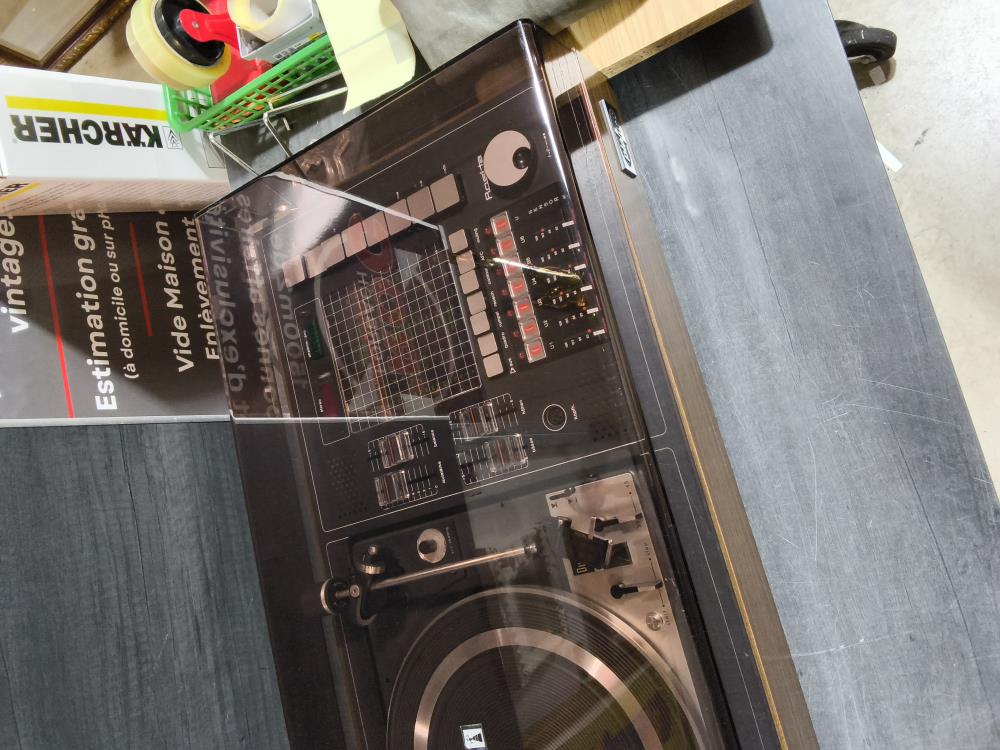 CHAINE HIFI PLANET ROSITA PLATINE DUAL ANNÉES 70 AVEC 2 HP