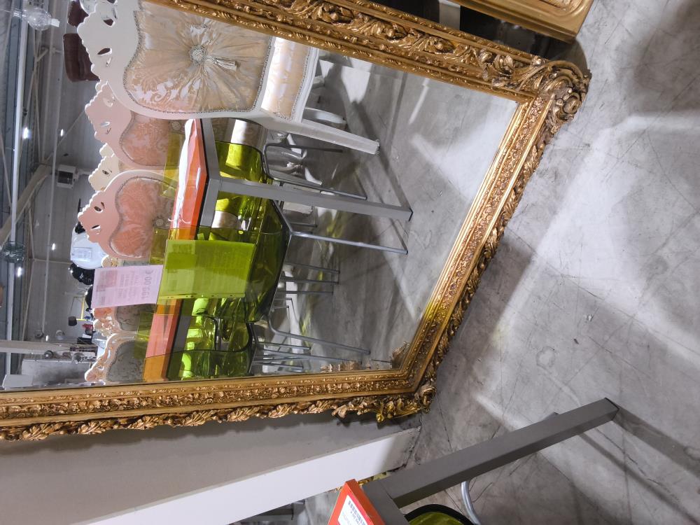 MIROIR BAROQUE DORÉ 2 ANGES 109 X 222XM