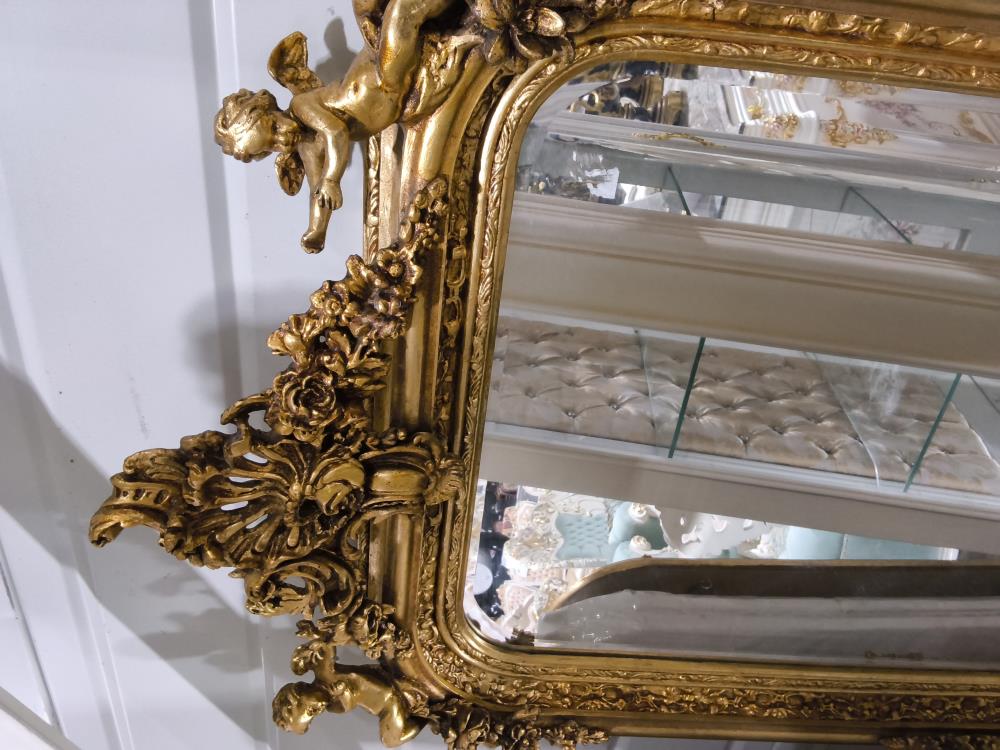 MIROIR BAROQUE 2 ANGES 84 X 160CM