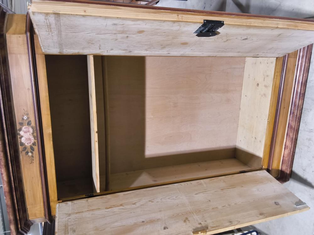 ARMOIRE 2 PORTES SAPIN AVEC PEINTURE LES 4 SAISONS