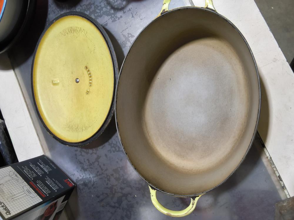 COCOTTE ANCIENNE LE CREUSET JAUNE