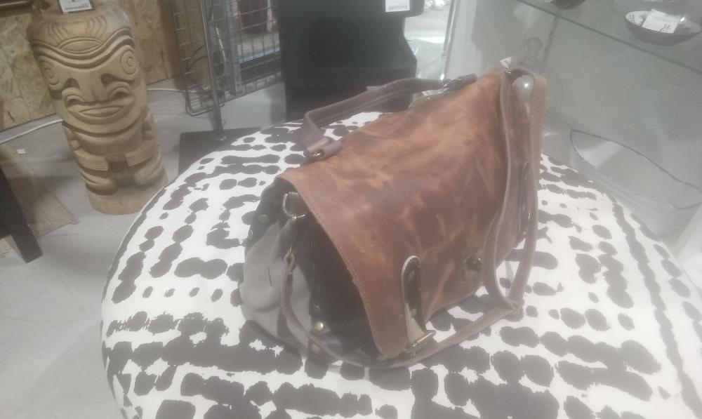 SAC CUIR 2 ANSES MULTICOLORE