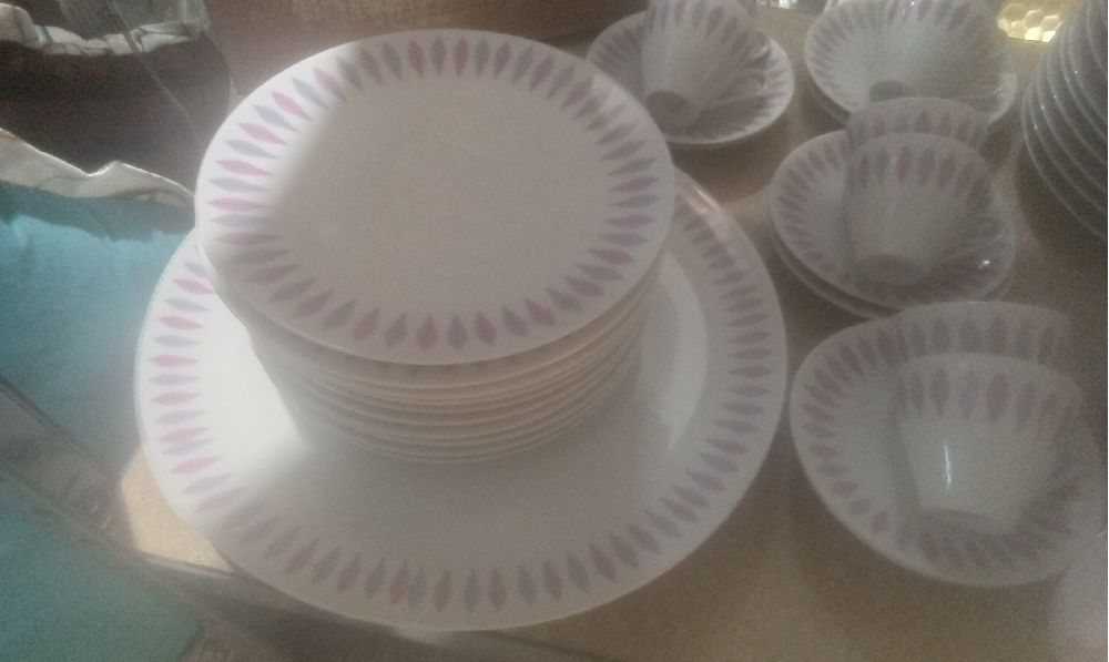 SERVICE PORCELAINE DE BAVARIA DECOR FLORAL 2 TONS