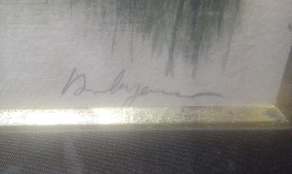 LITHOGRAPHIE NUMEROTEE SBD CADRE BOIS PAYSAGE