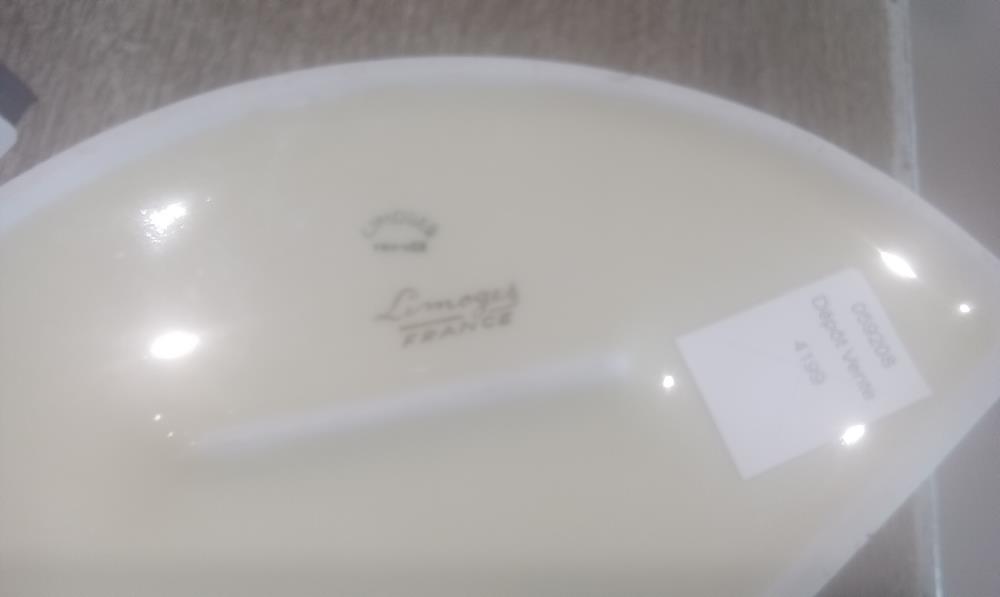 BOITE A BIJOUX PORCELAINE DE LIMOGES EVENTAIL