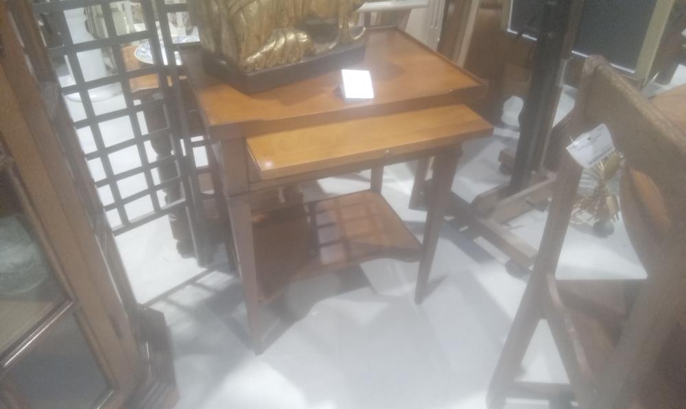 CONSOLE MERISIER MASSIF 1 TIROIR+1 TABLETTE