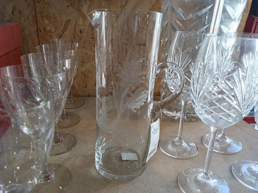 CARAFE EN VERRE DECOR FAISAN 1ANSE