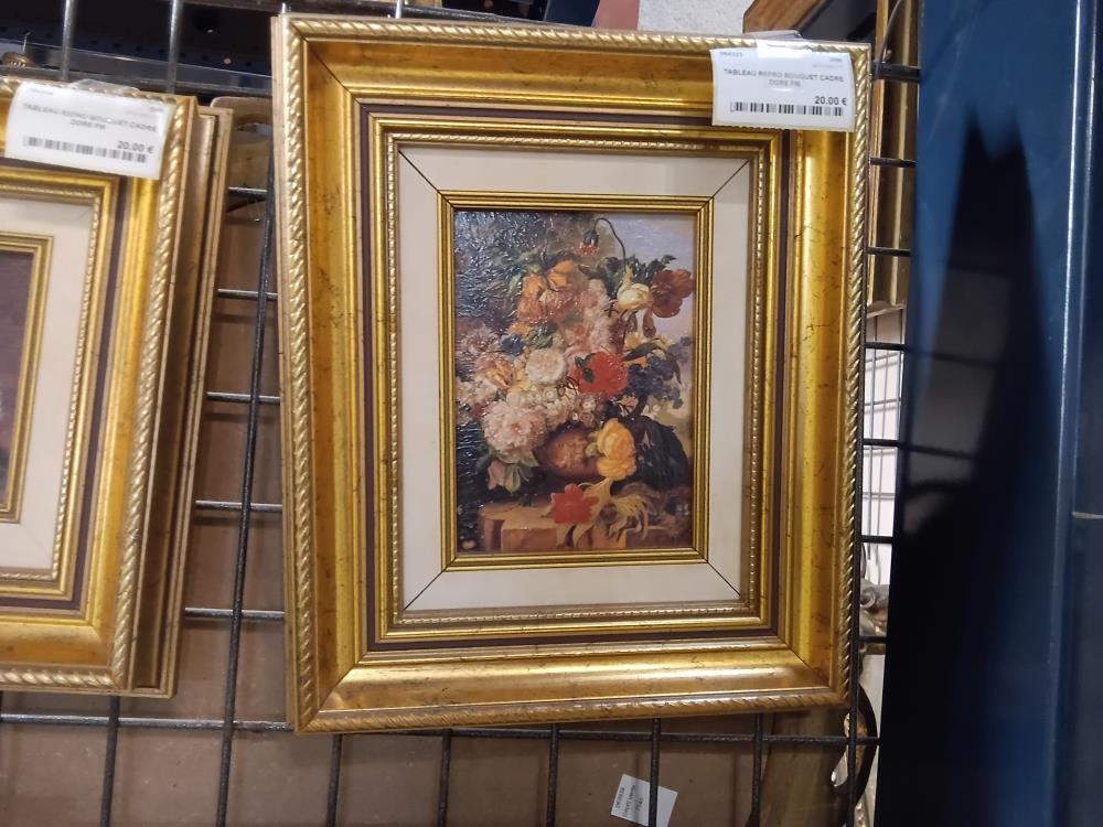 TABLEAU REPRO BOUQUET CADRE DORE PM