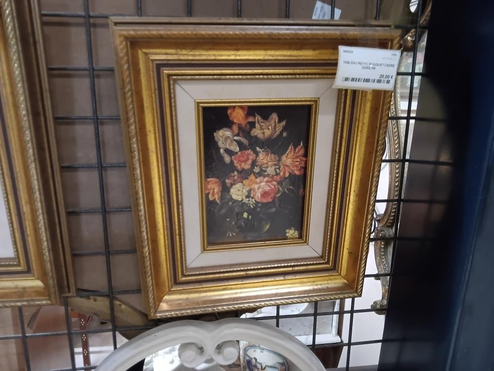 TABLEAU REPRO BOUQUET CADRE DORE PM