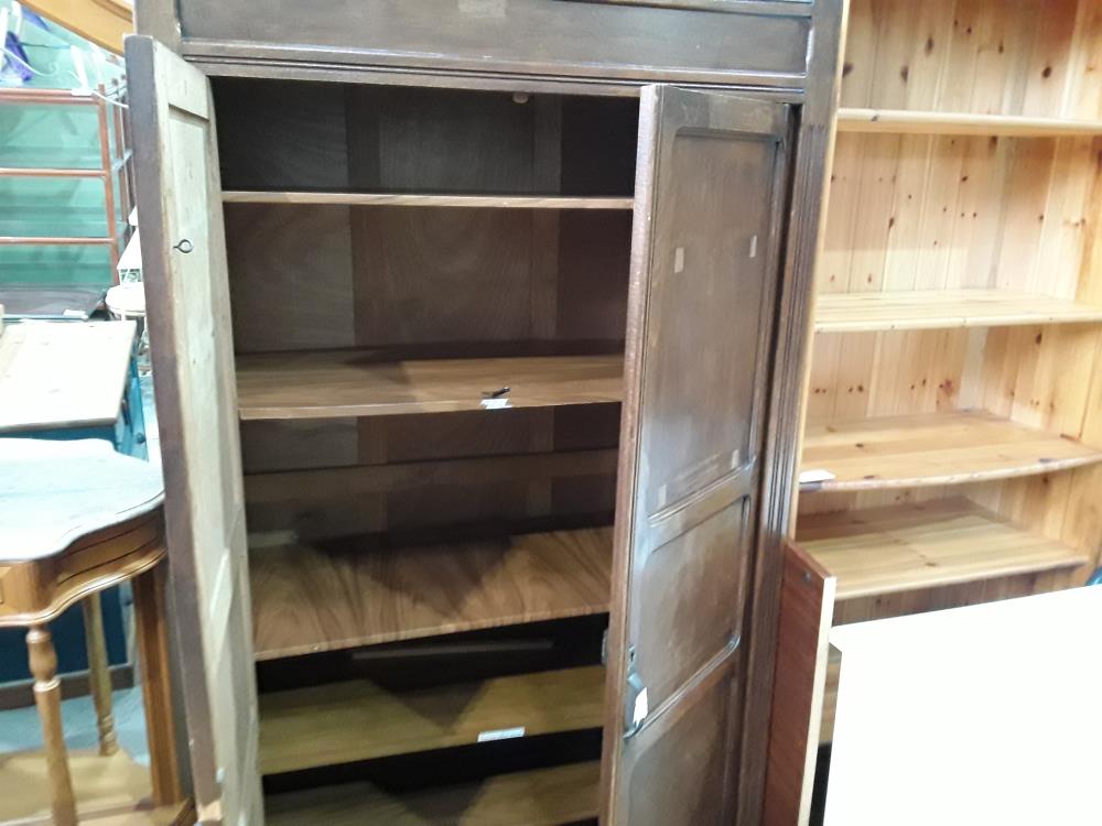 ARMOIRE 2P PARISIENNE 1930 TRACES AFFICHES ETAGEREE