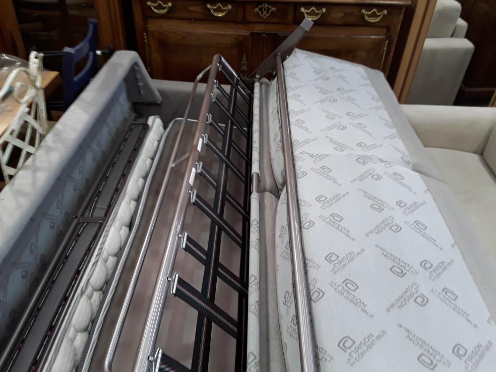 CANAPE CONVERTIBLE TISSU GRIS RAPIDO MAISON DU CONVERTIBLE