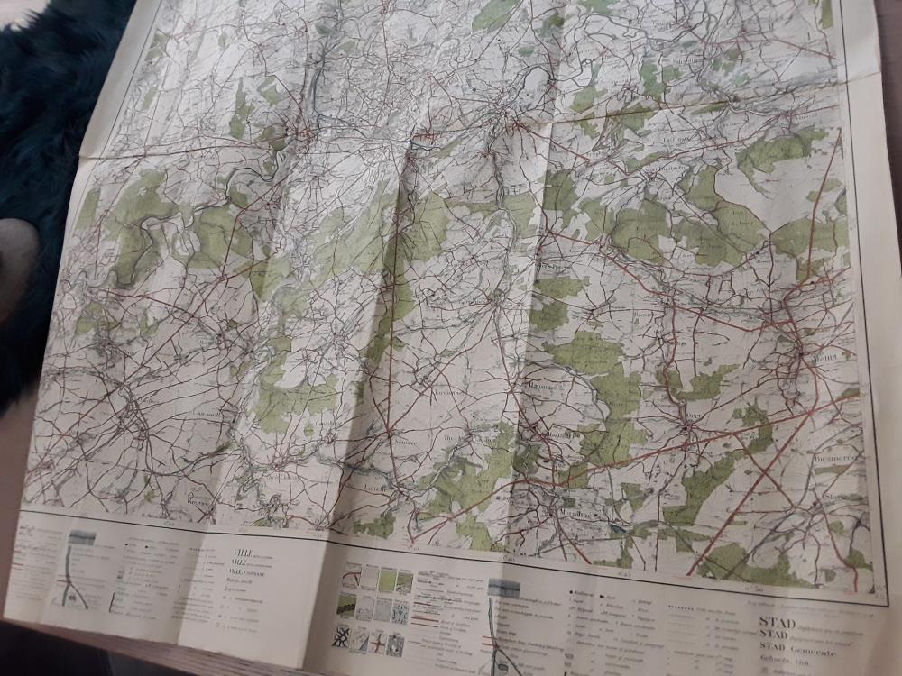 CARTE GARNISON AU 1/40000 CHARLEROI