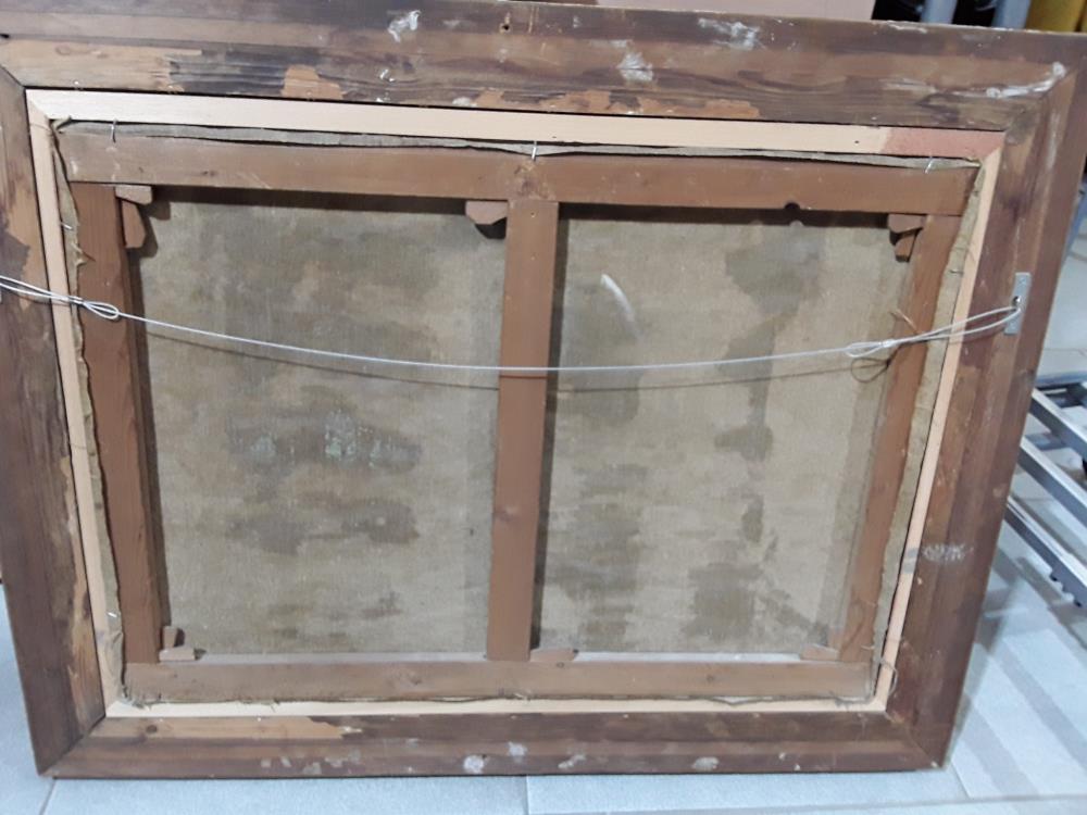 PEINTURE À L'HUILE SIGNÉE W DELSAUX CADRE DORÉ