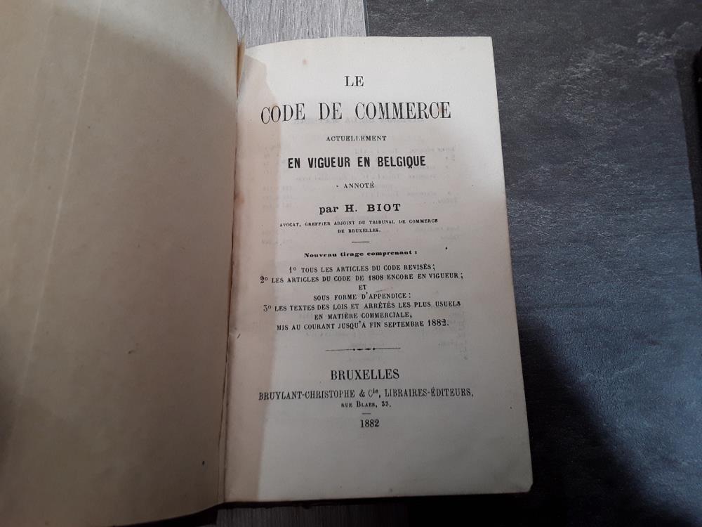 2 LIVRES COMMERCE XIXE