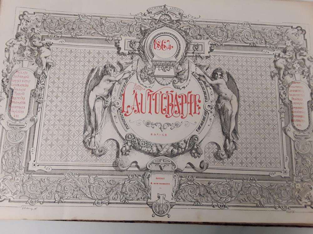 L'AUTOGRAPHE IMPRIMERIE VALLÉE PARIS 1864