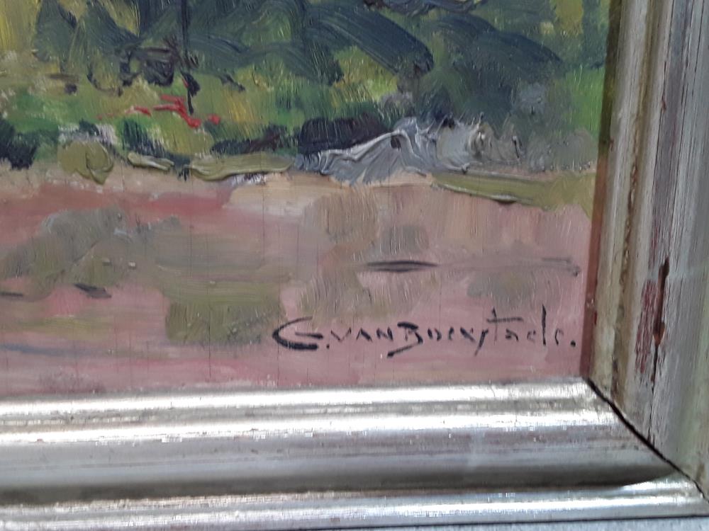 PEINTURE À L'HUILE SUR PANNEAU LONGERE FLAMANDE