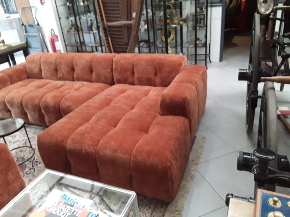 SALON NEUF DESIGN ITALIEN TISSU 3D BRONZE MAISON D'ARCHITECTE