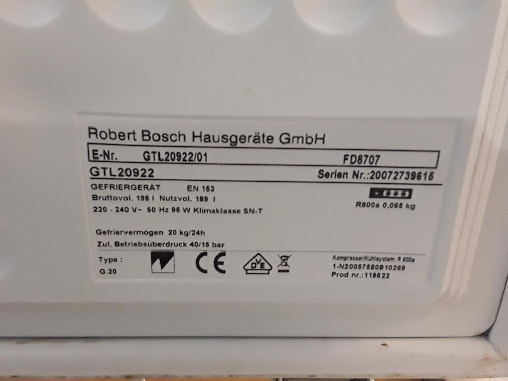 CONGÉLATEUR BOSCH ECONOMIC CLASSE A+