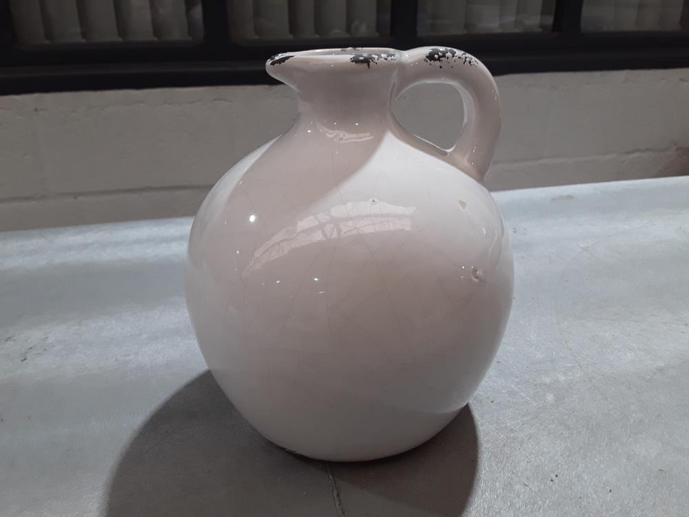 PICHET TERRE CUITE ÉMAILLÉE BLANC