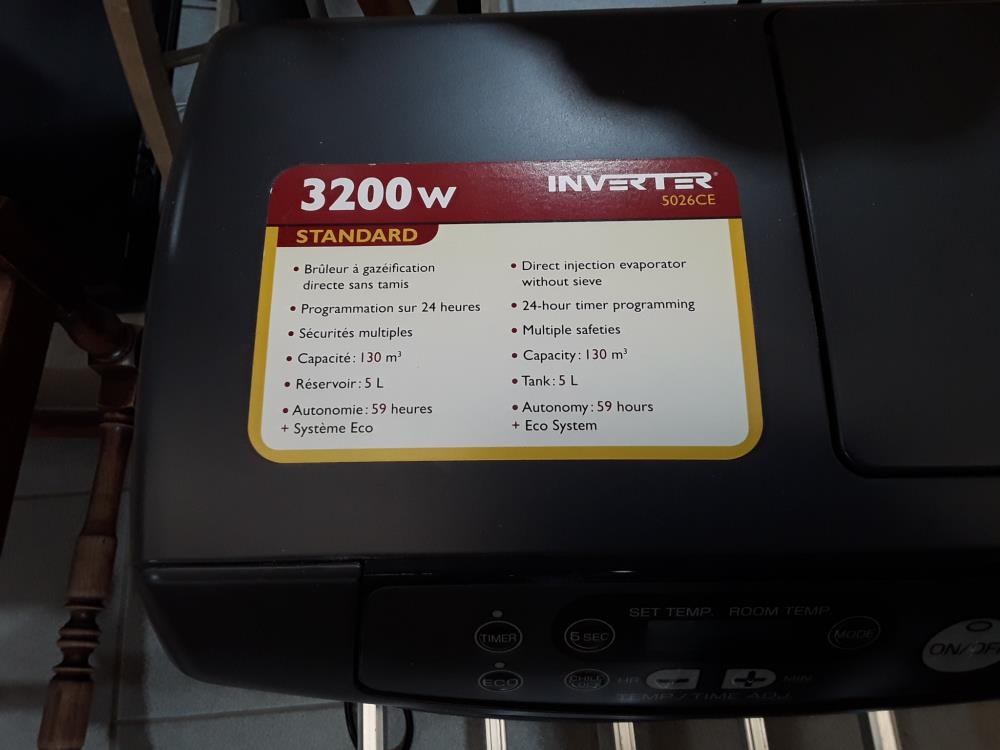 PÔLE À PÉTROLE 3200W INVERTER