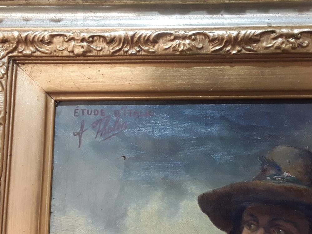 PEINTURE A L'HUILE ÉTUDE ITALIENNE FRANZ THELEN 1826-1877