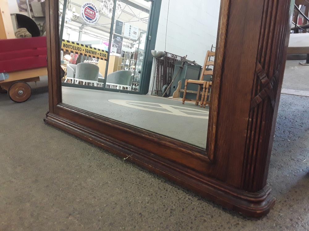 MIROIR EN CHENE FIN 19EME 1M71 PAR 95CM