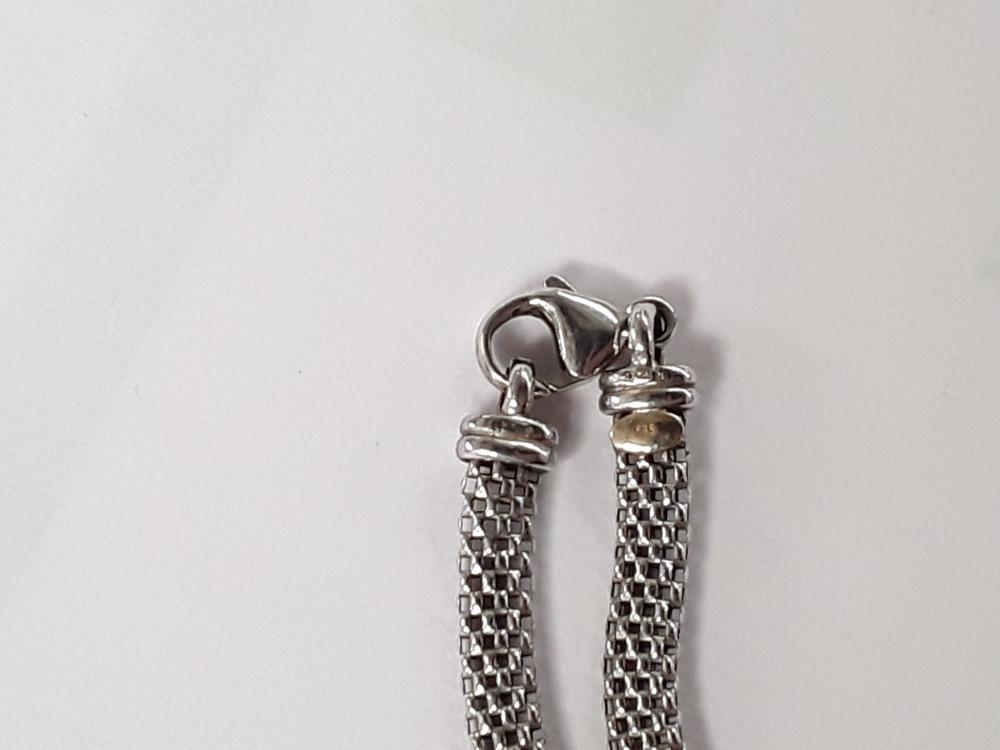 COLLIER ARGENT STERLING ET OR 14 CARATS