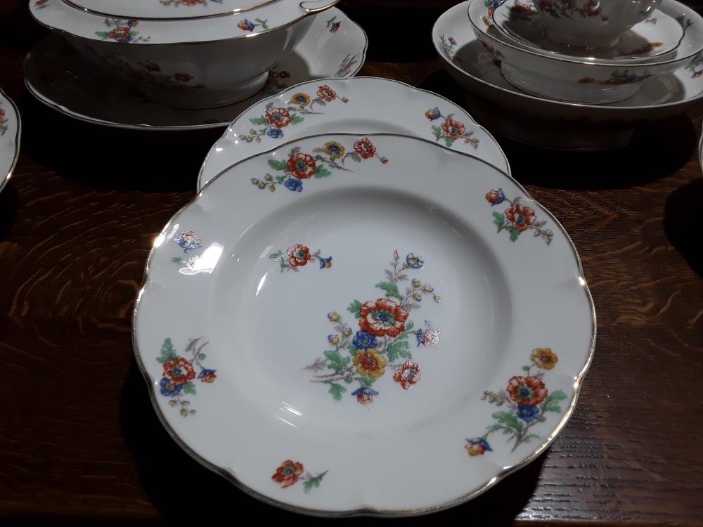 SERVICE PORCELAINE LIMOGES THÉODORE HAVILAND 12 COUVERTS 33 ASSIETTES PLATES