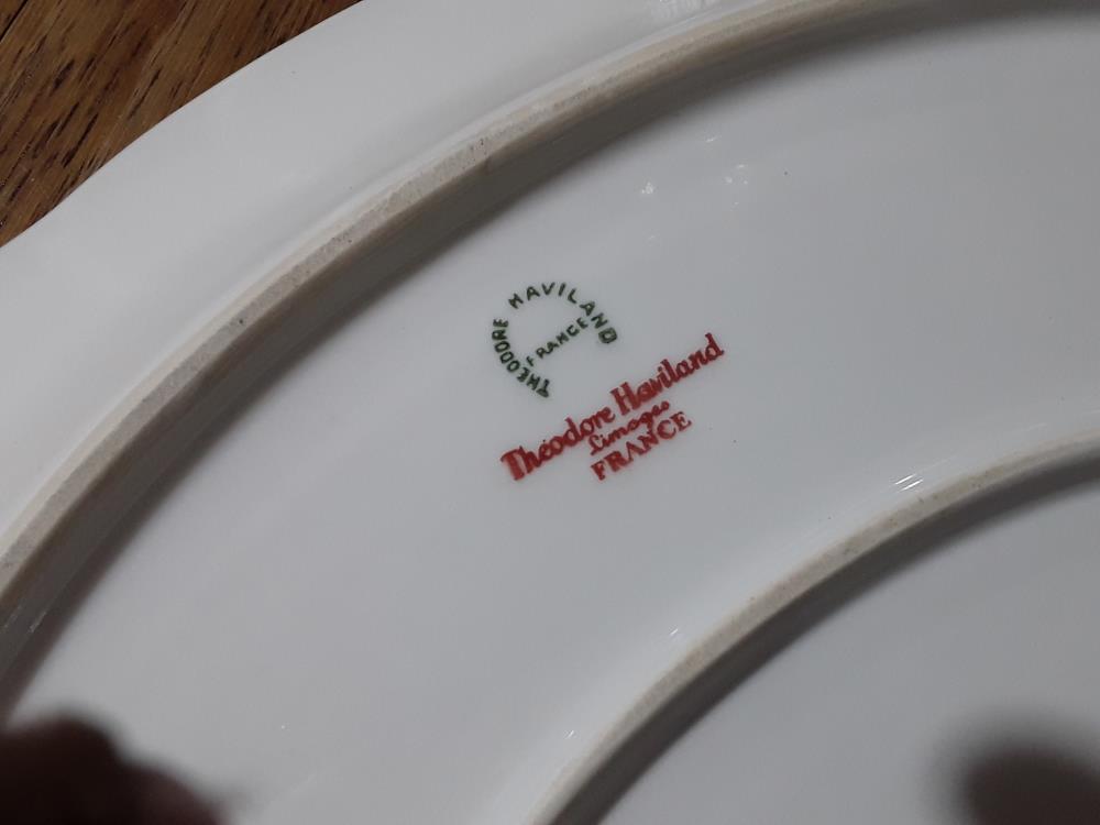 SERVICE PORCELAINE LIMOGES THÉODORE HAVILAND 12 COUVERTS 33 ASSIETTES PLATES