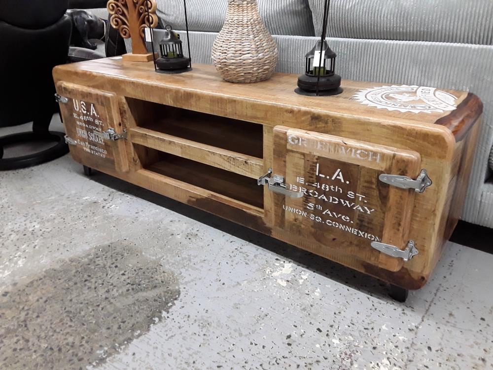 MEUBLE TV ECO 2 PORTES ET 2 NICHES