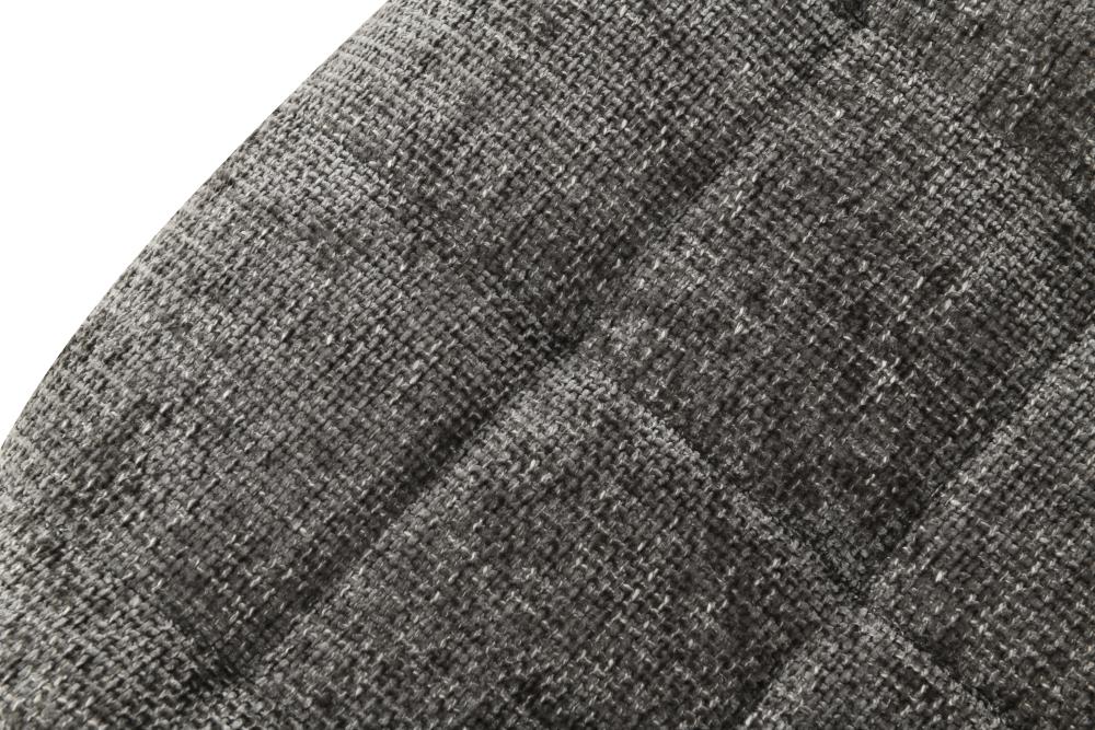 CHAISE JAZZ VELOURS HAGA 16 GRIS PIEDS NOIR PIVOTANT 51*62*84*49 CM