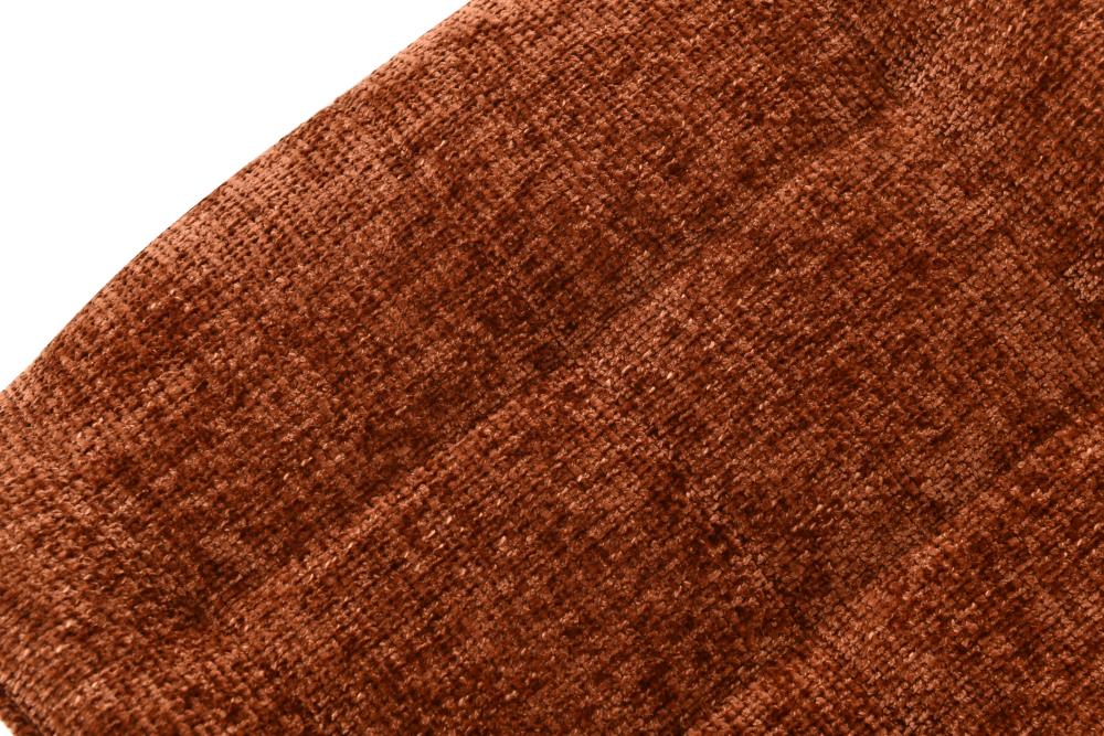 CHAISE JAZZ VELOURS HAGA 44 TERRACOTTA PIEDS NOIR PIVOTANT 51*62*84*49 CM