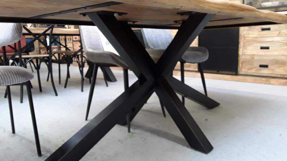 TABLE RECTANGLE MANGUIER 200 AVEC PIED CENTRAL