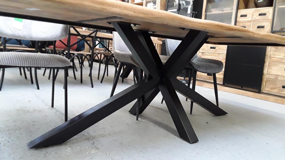 TABLE RECTANGLE MANGUIER 240 AVEC PIED CENTRAL