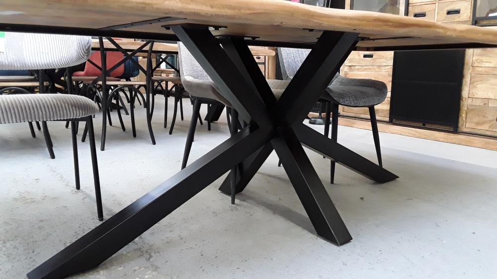 TABLE RECTANGLE MANGUIER 260 AVEC PIED CENTRAL