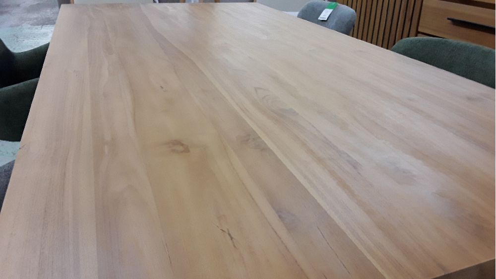 TABLE NEPAL 200CM EN TECK AVEC PIED ETOILE EN BOIS