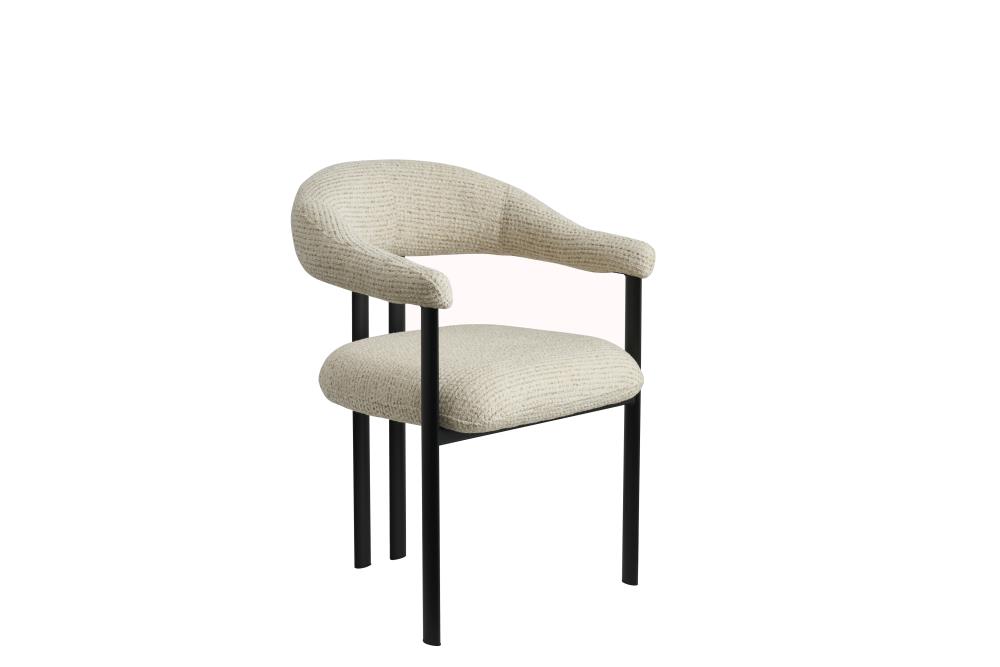 CHAISE ANISSA BEIGE PIEDS NOIRS SABLES 60*61*80*49