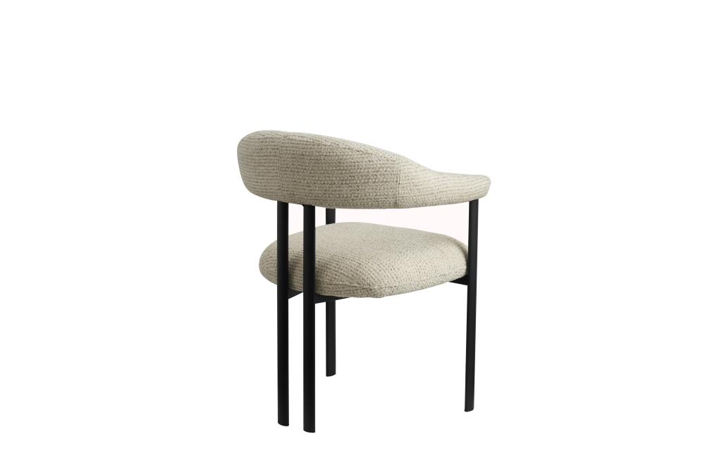 CHAISE ANISSA BEIGE PIEDS NOIRS SABLES 60*61*80*49
