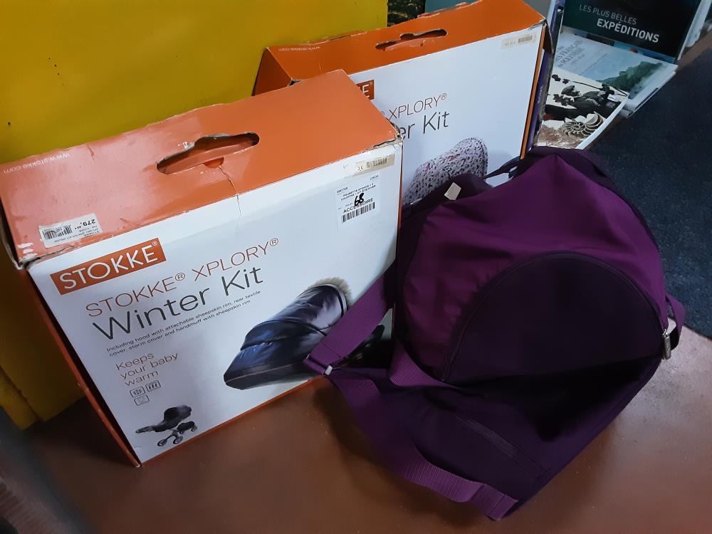 POUSETTE STOKKE + 2 COUFFINS + KIT ÉTÉ/HIVER