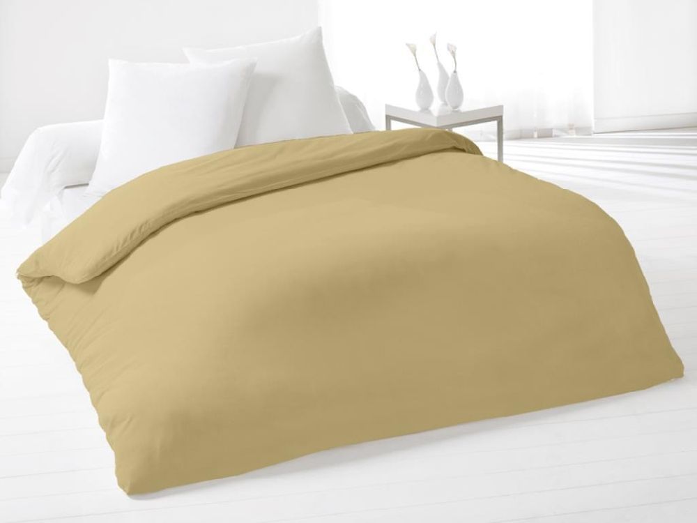 HOUSSE DE COUETTE 220X240 CM COTON UNI BEIGE