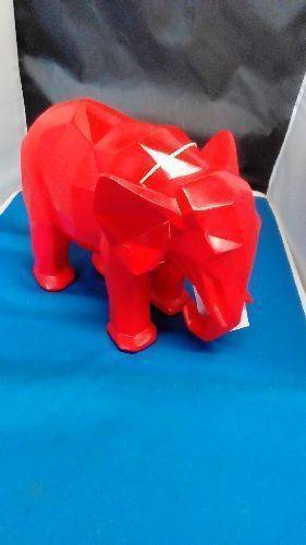 ELEPHANT 3D GM ROUGE LONG 26CM HAUT 20CM