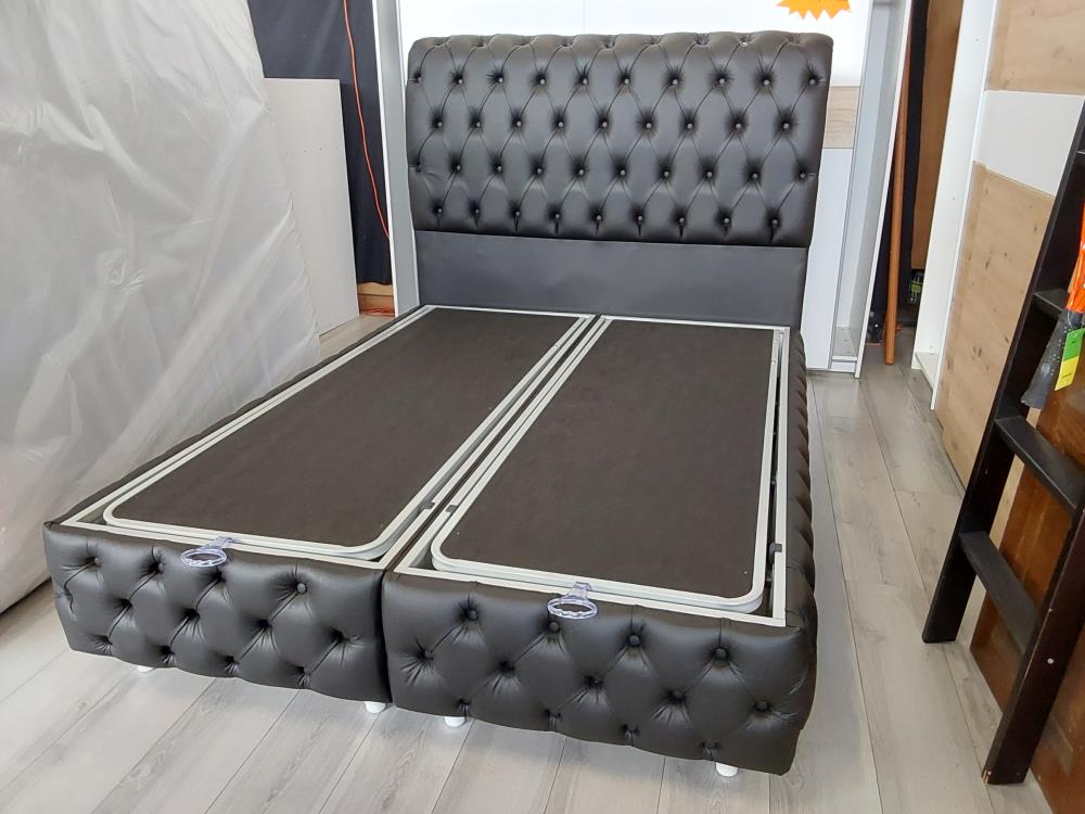 LIT COFFRE "PREMIUM NICE SIMILI" 140X190CM - NOIR