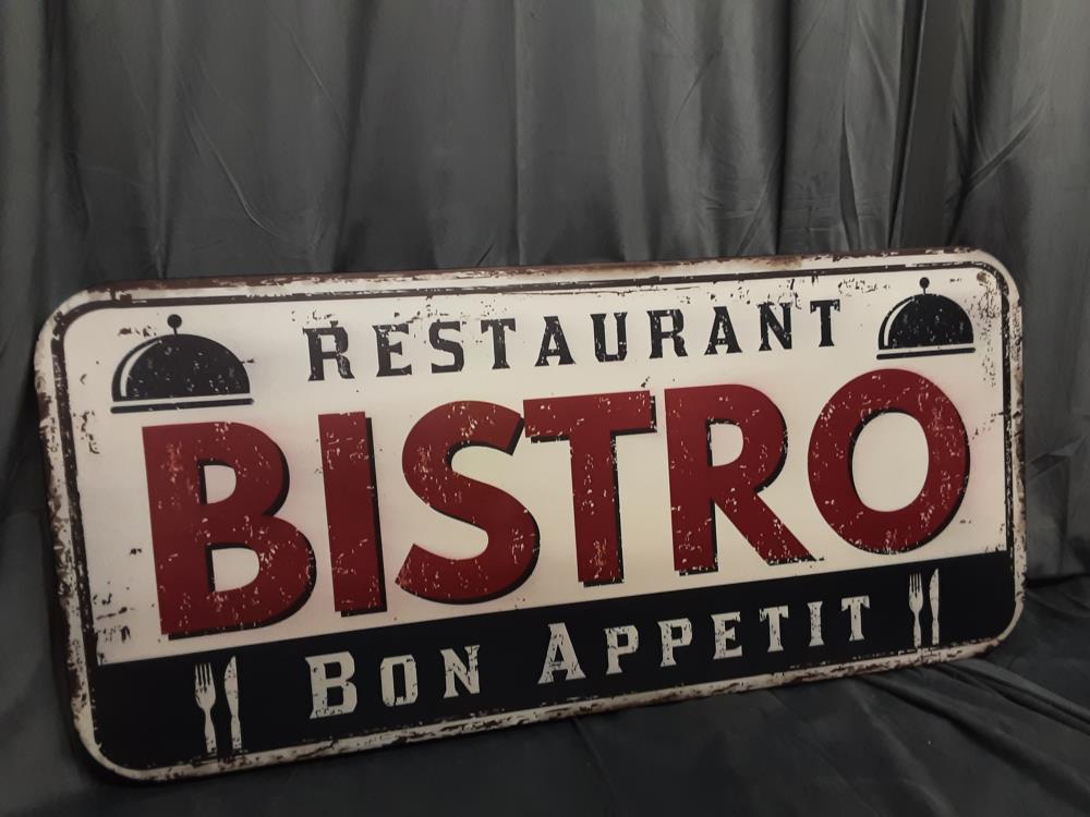 PLAQUE MÉTAL BISTRO TGM 100X46 (NU-27)