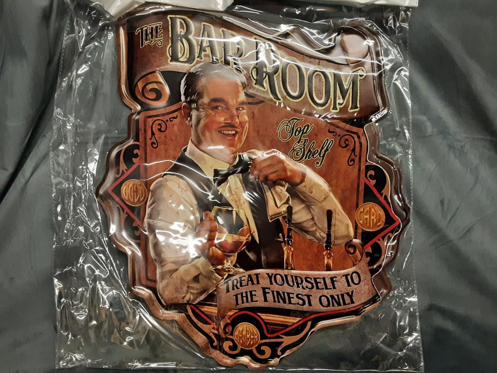 PLAQUE MÉTAL THE BAR ROOM (NV-30)